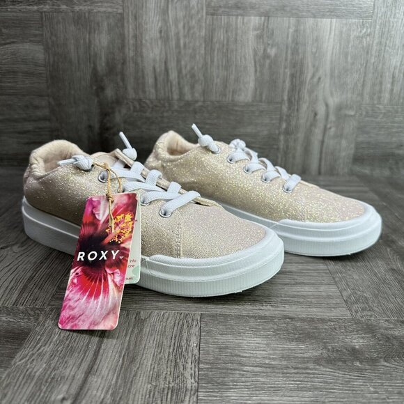 Roxy RG Rae Youth Girls size 13 Gold Shimmer Shoes - Picture 5 of 8